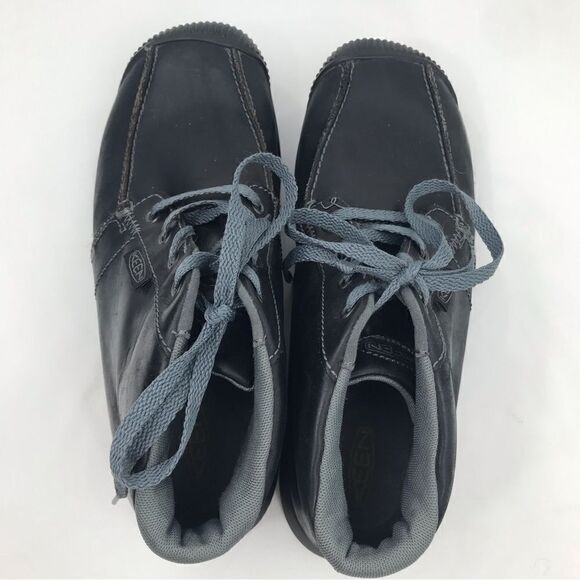 KEEN Black Leather Chukka Lace Up Ankle Boots - Picture 3 of 15